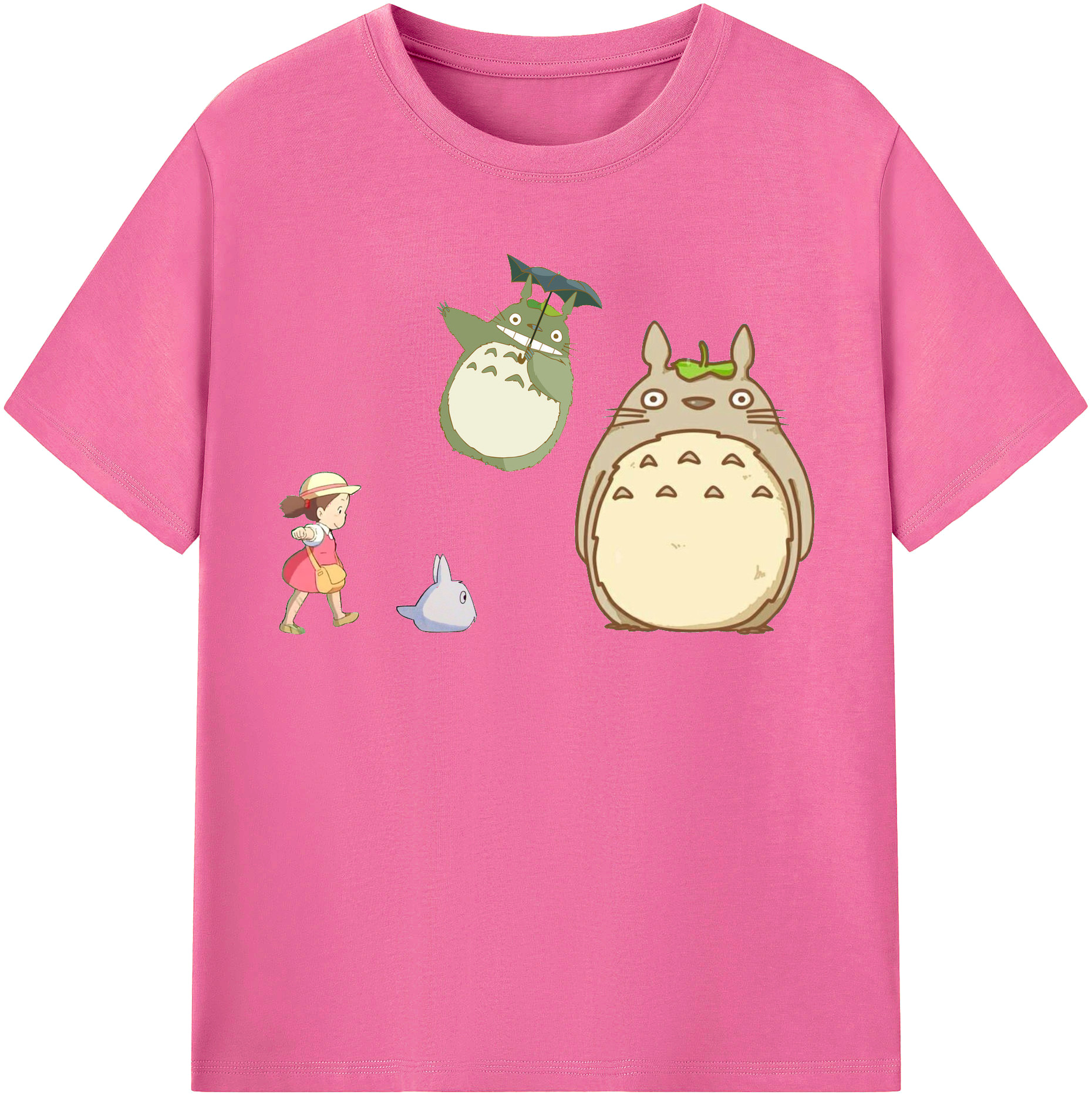 （画像用） となりのトトロ 草壁メイ 草壁サツキ My Neighbor Totoro Satsuki Kusakabe Mei Kusakabe レディースカジュアルプリントTシャツ（綿100％）